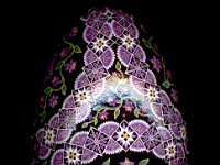 Magenta Circles Ukrainian Easter Egg Pysanky By So Jeo : pysanky pysanka ukrainian ukraine easter egg batik art shell floral flowers leaves vines stars diamonds blooms birds peach pink magenta blue purple green yellow gold sojeo